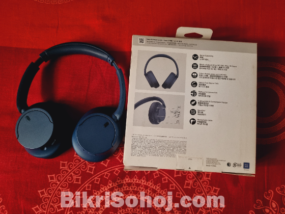 Sony Wh-ch720n Blue Bluetooth Headphone with box